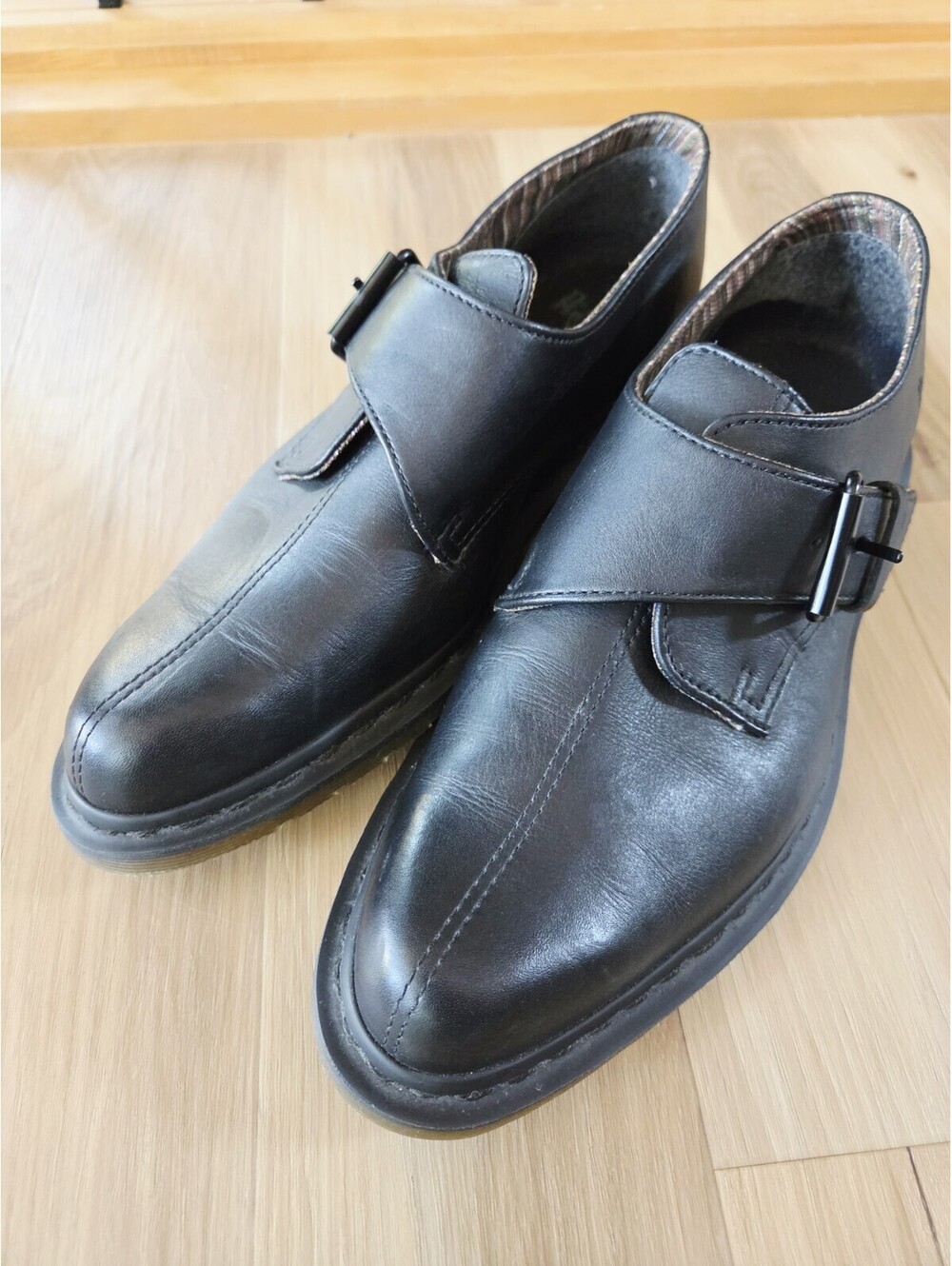 Dr. Martens Men's Black Leather Monk Strap Oxford Size Men 7 Womens 8